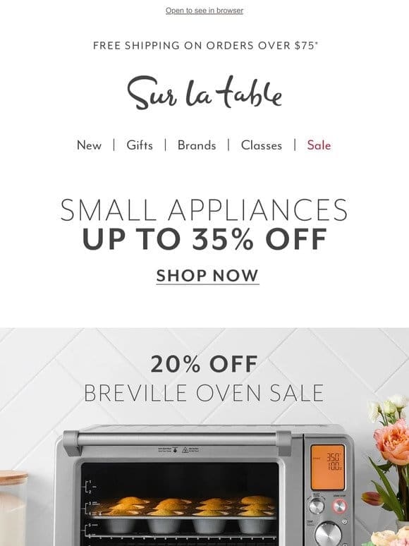 Charge up your cooking with savings on small appliances.
