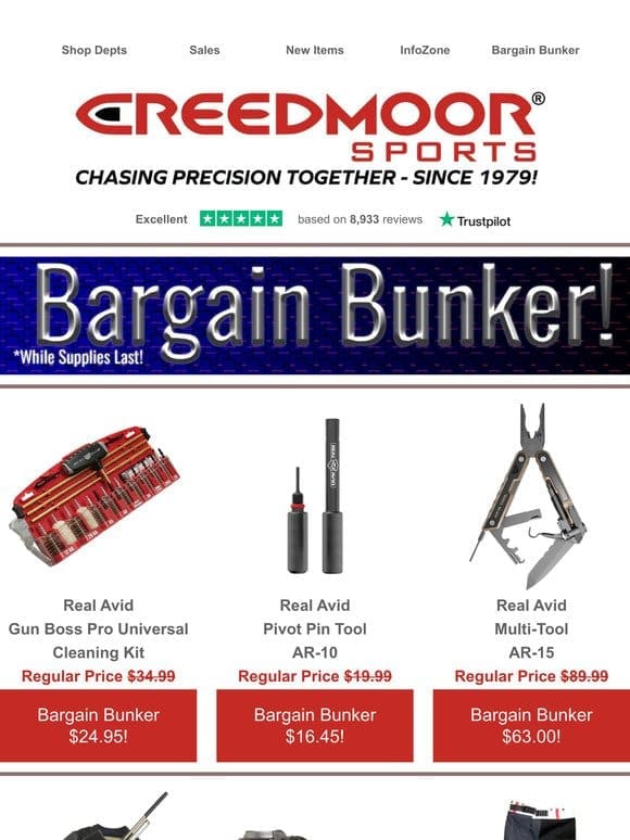 Check Out Our Bargain Bunker & Sale Items!