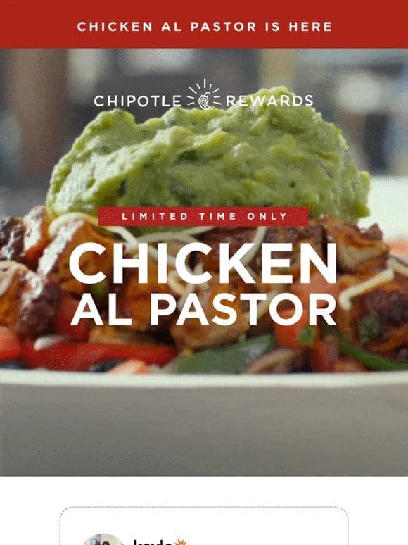 Chicken al Pastor is back