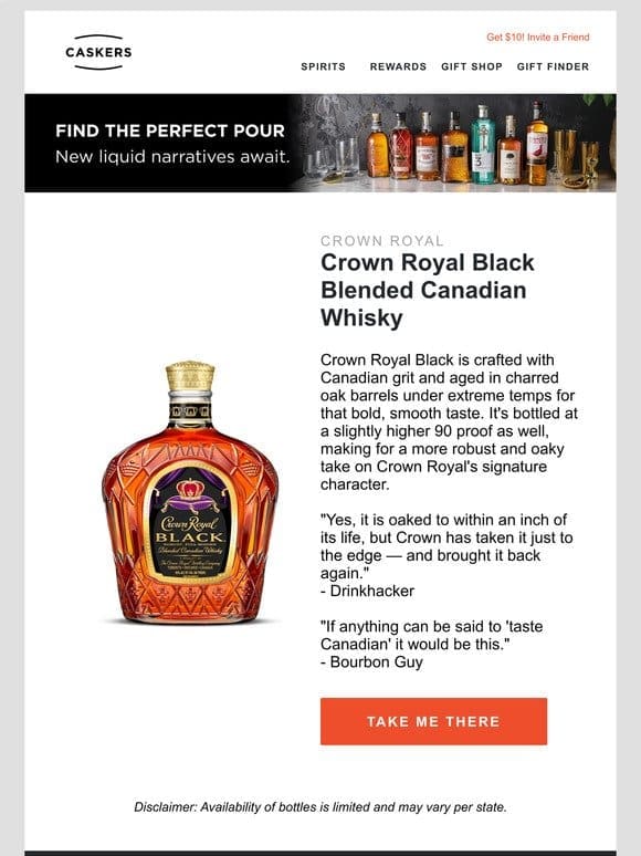 Crown Royal Black Blended Canadian Whisky