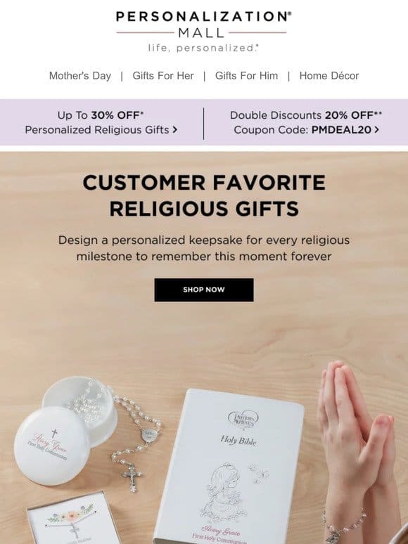 Customer Favorite First Communion & Religious Gifts | 30% Off