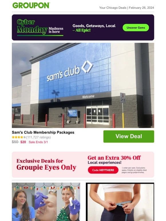 Cyber Monday in February: Sam’s Club Membership Packages