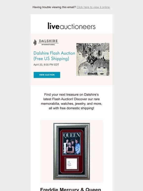 Dalshire International | Dalshire Flash Auction (Free US Shipping)