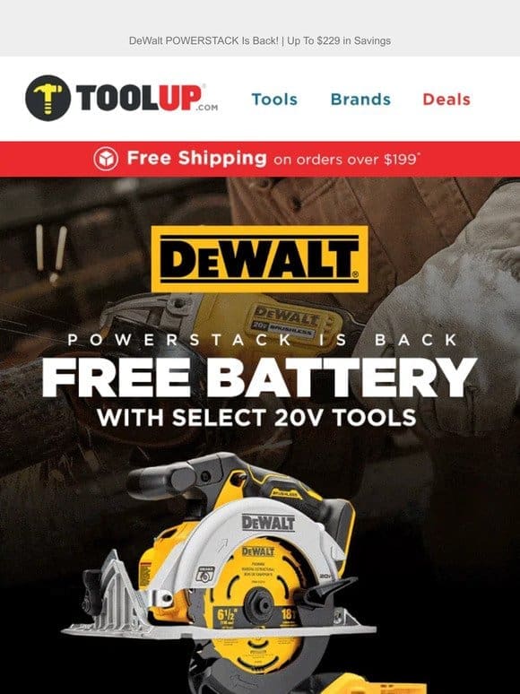 DeWalt POWERSTACK Is Back! Up To $229 In Savings