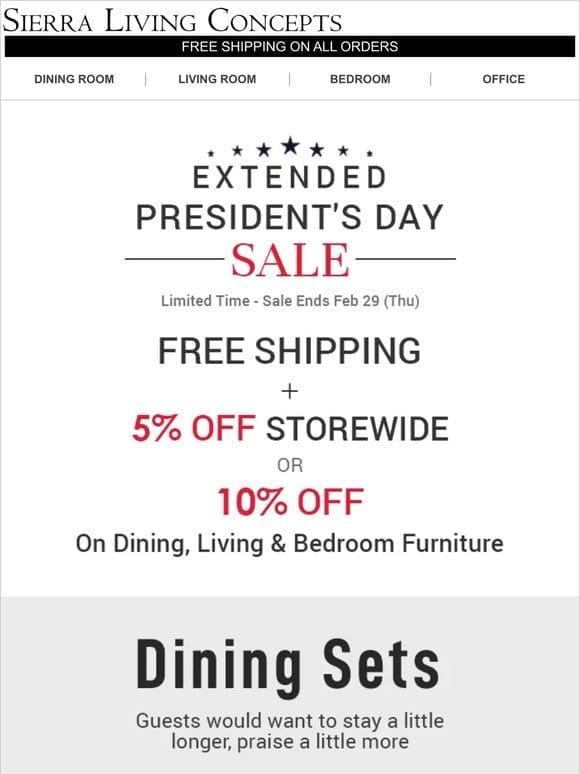 Dine in Style: Complete Dining Sets with Free Shipping