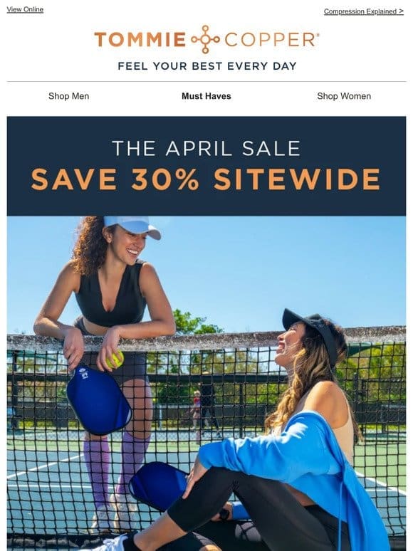 Don’t Miss | 30% off April Sale + Sock Savings!