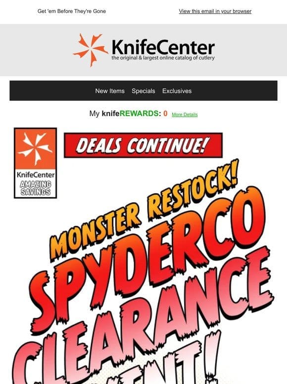 Don’t Miss Out: Spyderco Clearance Event!