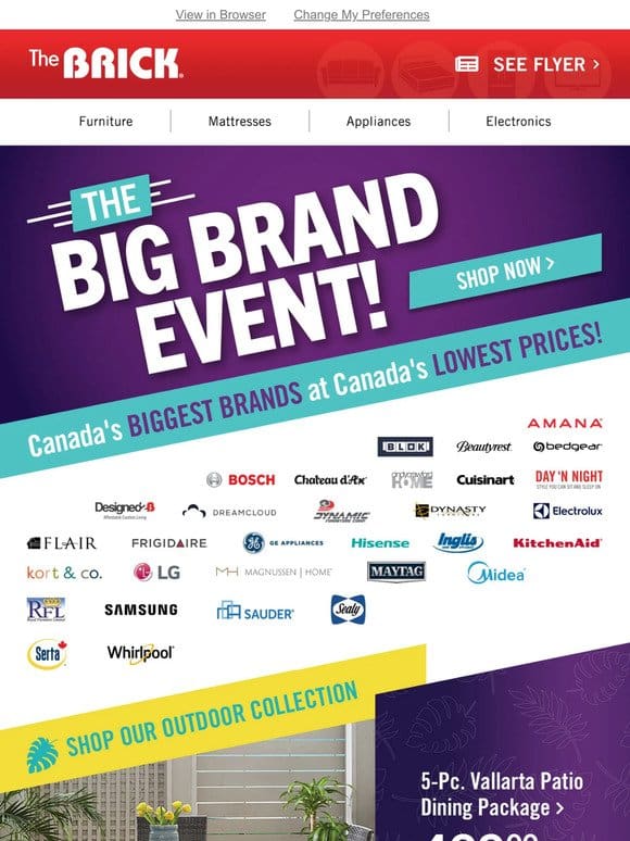 Don’t Miss Out!   The Big Brand Event Continues with Incredible Discounts!