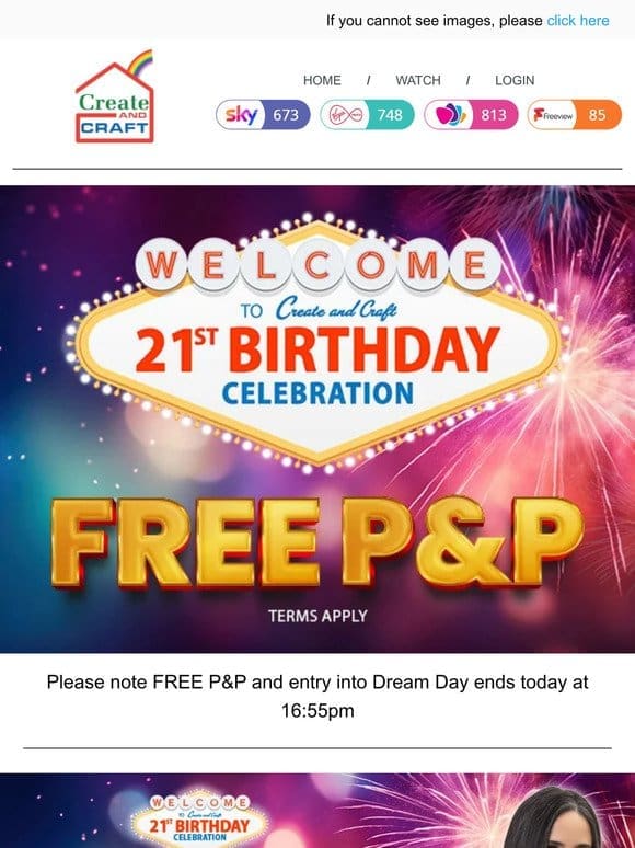 Don’t forget free P&P ends today along with our birthday celebrations ?