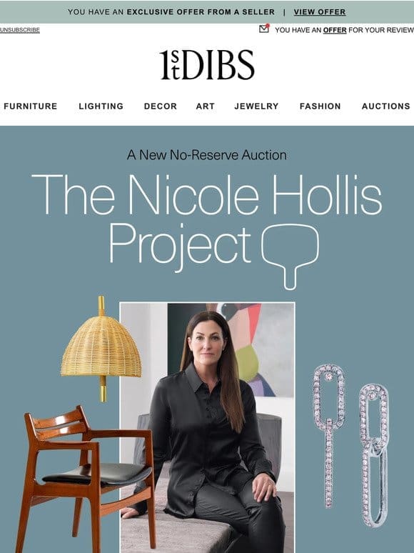 Don’t miss it: Nicole Hollis curates a no-reserve auction