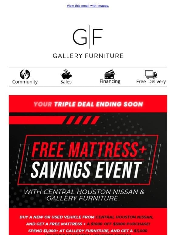 Drive Home with a FREE Mattress & More!