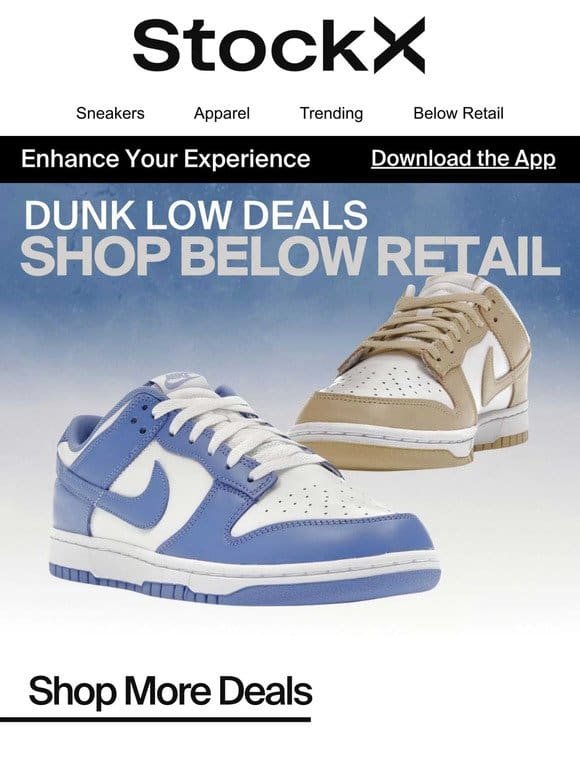 Dunk Low Deals For You