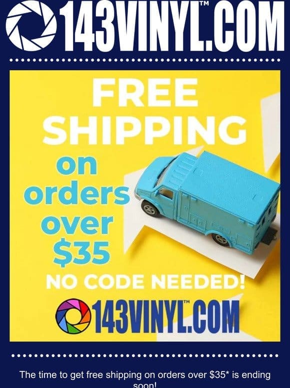 ENDING SOON: Lowered Free Shipping!