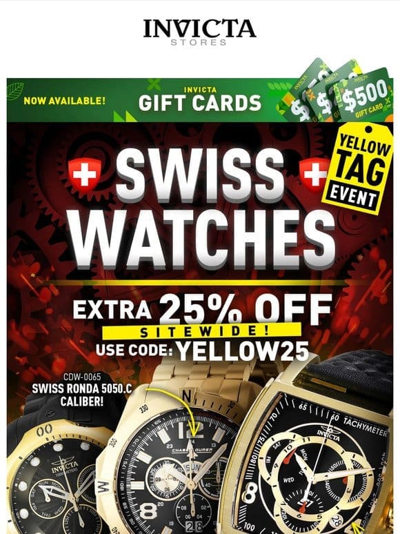EXTRA 25% OFF Swiss Made Watches +SITEWIDE❗️