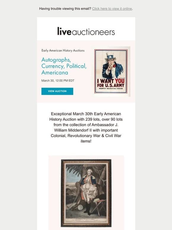 Early American History Auctions | Autographs， Currency， Political， Americana