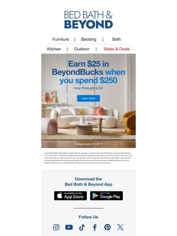 Earn $25 Beyond Bucks Rewards