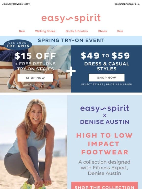 Easy Spirit X Denise Austin | Comfort & Style