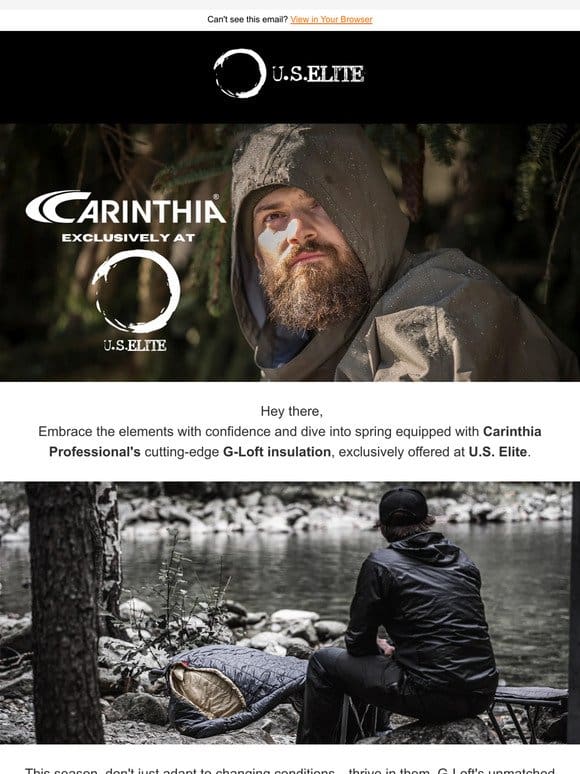 Elevate Your Gear: Discover Carinthia’s G-Loft at U.S. Elite