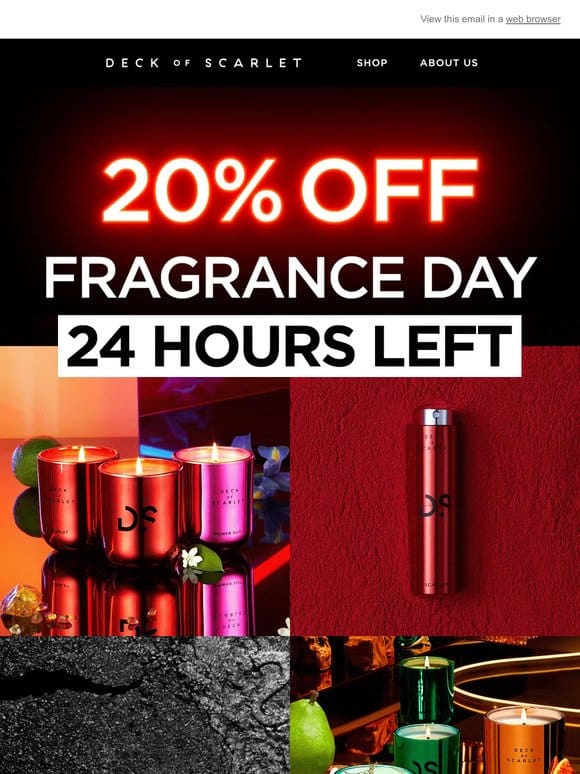 Ends In 24 Hours: 20% Off Fragrance Sale