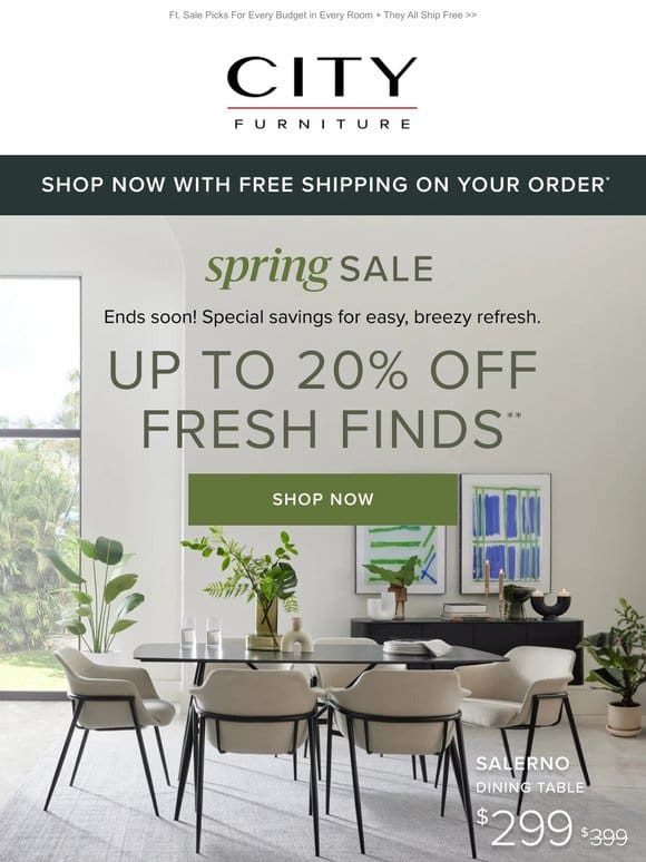 Ends Soon! Spring Sale Up to 20% OFF