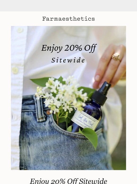 Enjoy 20% Off Sitewide