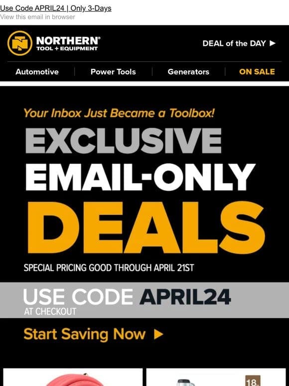 Exclusive Email SALE: Save Up To 50%