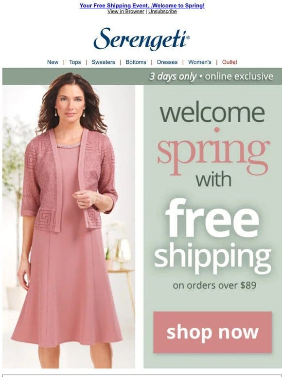 Exclusively For YOU ~ Free Shipping ~ Spring Weekend Event