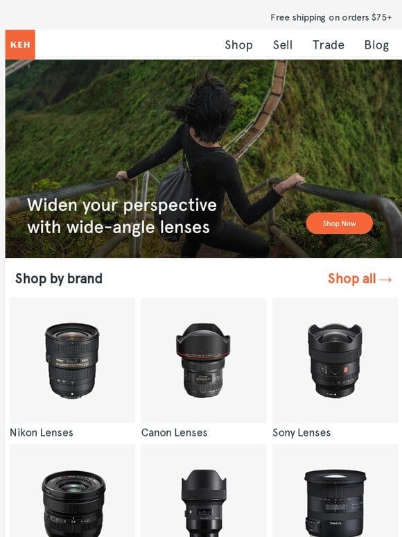 Explore wide-angle lenses from top brands
