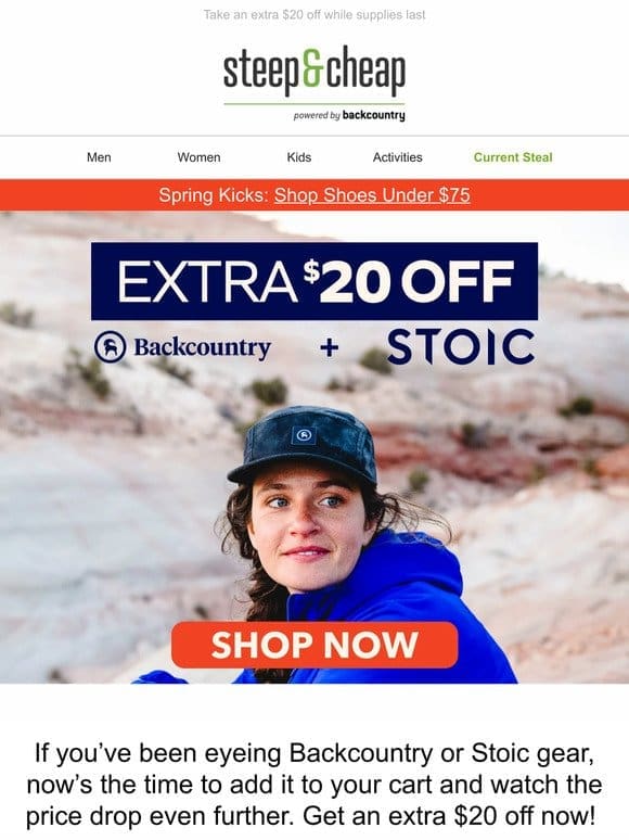 Eyeing Backcountry & Stoic gear?