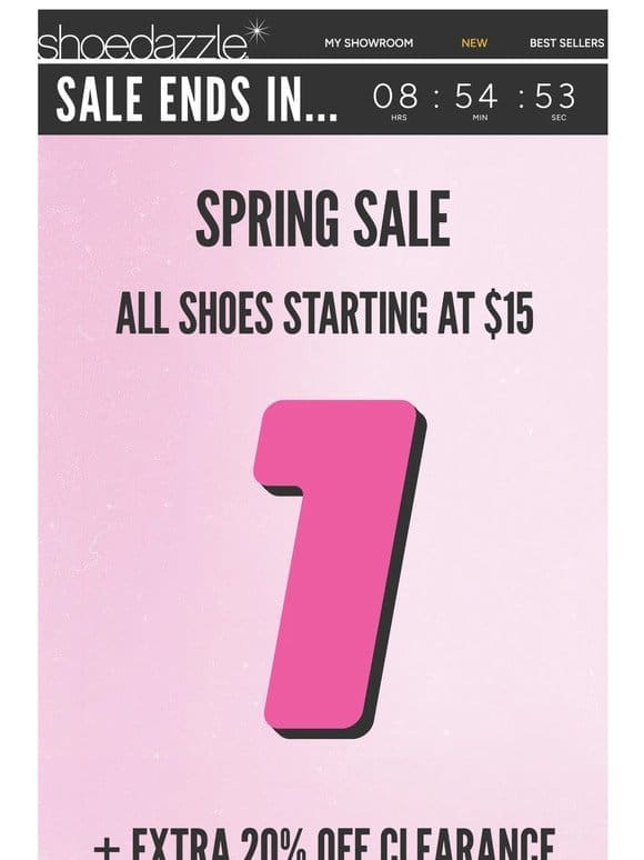 FINAL HOURS ON $15 SHOES ⏳