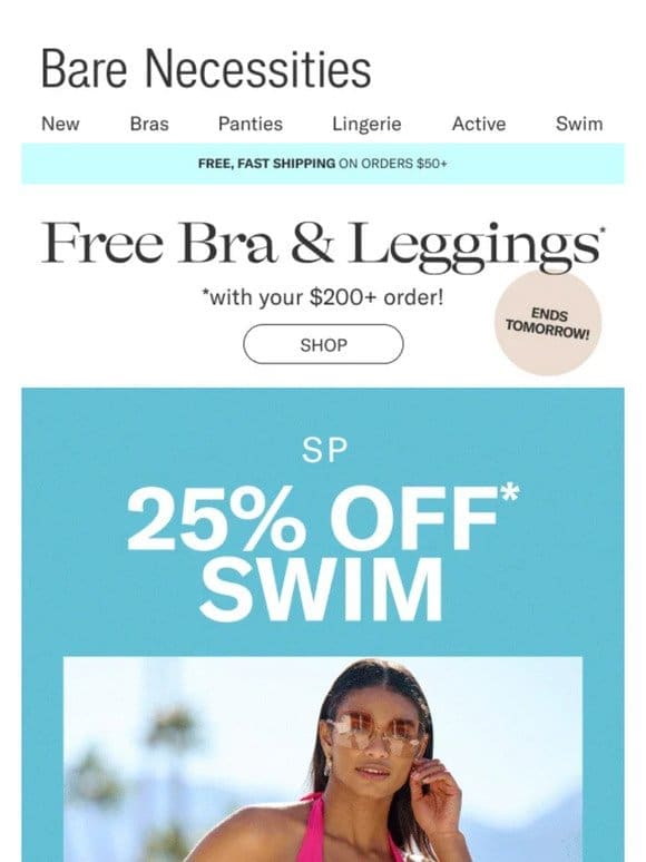 FREE Bra + Leggings With Any $200+ Order | Ends Tomorrow