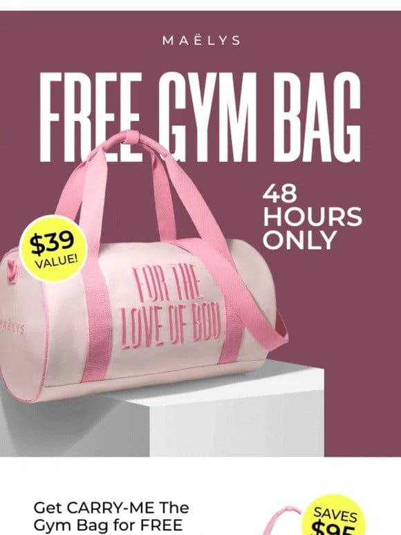 FREE GYM BAG!