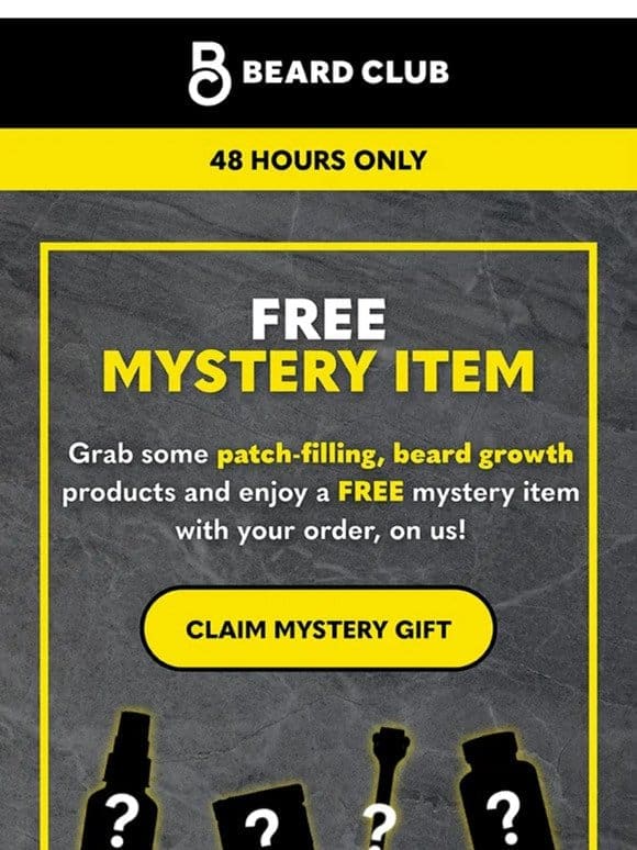 FREE mystery item with every order!