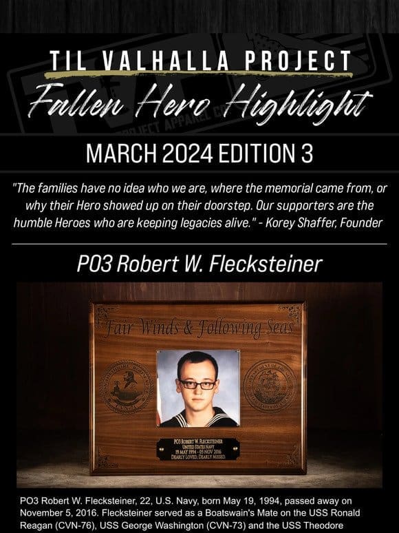 Fallen Hero Highlight – Please Take A Moment For These Fallen Heroes Please Take A Moment For These Fallen Heroes