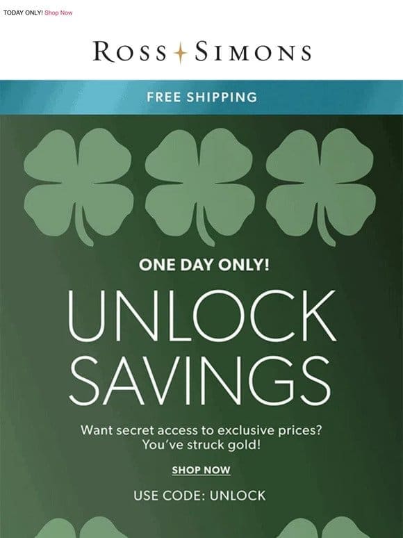 Feeling lucky?   Open to see what incredible savings await!