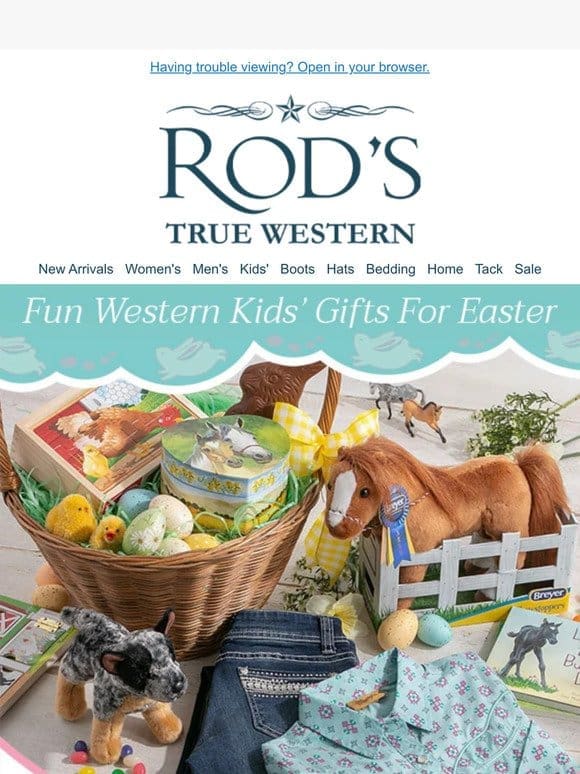 Fill Their Baskets–Find The Perfect Western Kids’ Gifts For Easter!