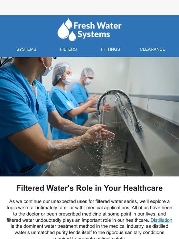 Filtered Water’s Role in Your Healthcare