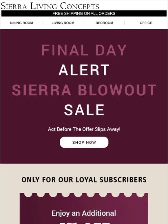 Final Day Alert – Coupon Expires Tonight!