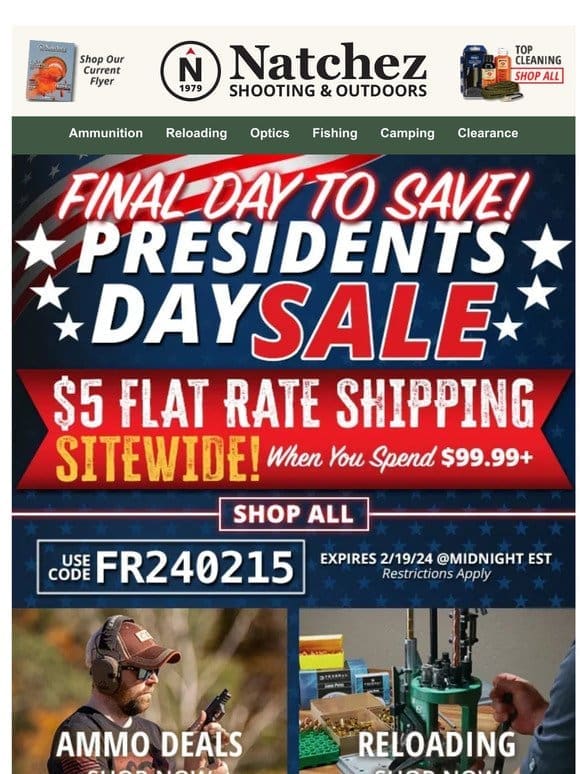 Final Day for $5 Flat Rate Shipping Site-Wide!