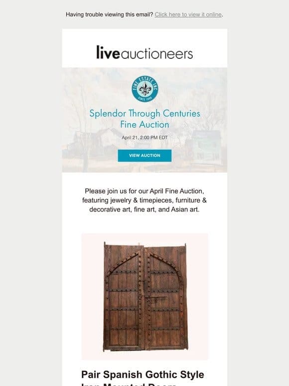 Fine Estate， Inc. | Splendor Through Centuries Fine Auction