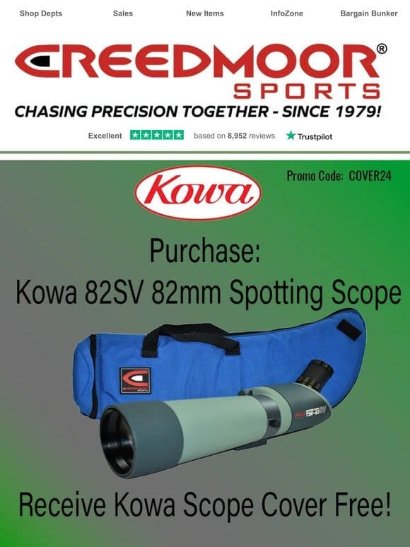 Free Scope Cover Case With Kowa 82SV Purchase!