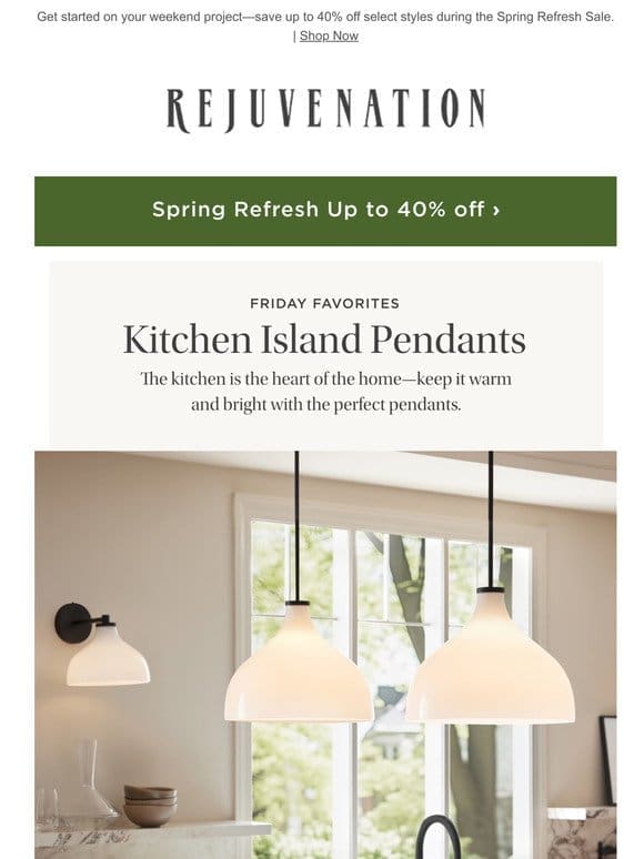 Friday Favorites: Kitchen island lighting