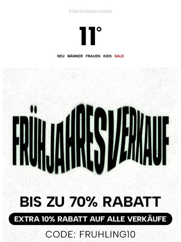 Frühjahrsverkauf bis zu 70% + Extra 10%