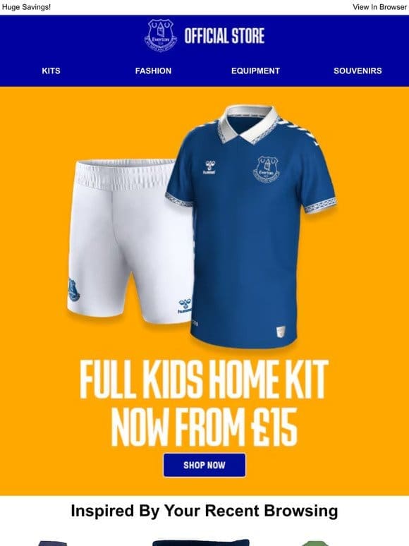 Full Kids Home Kit Now From £15!