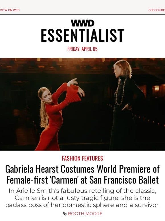 Gabriela Hearst Costumes World Premiere of Female-first ‘Carmen’ at San Francisco Ballet