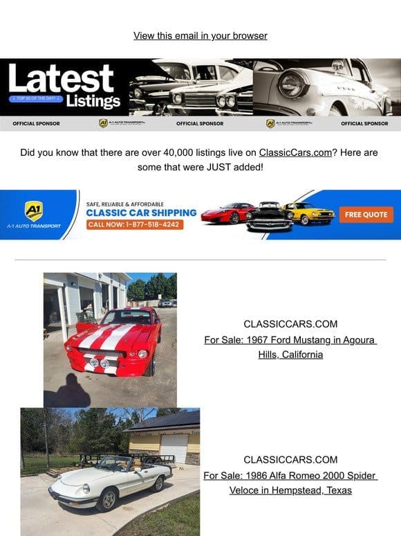 Get your dream car from ClassicCars.com