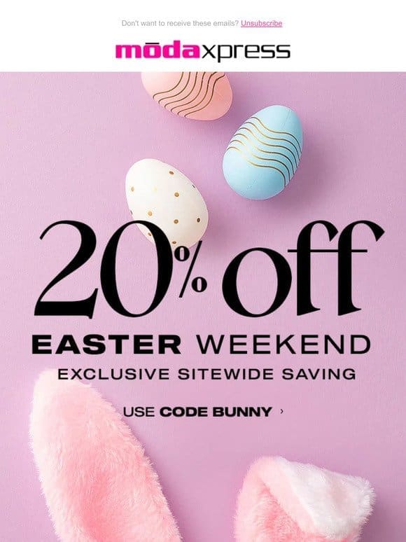 Good Friday Treat – 20% Off Everything