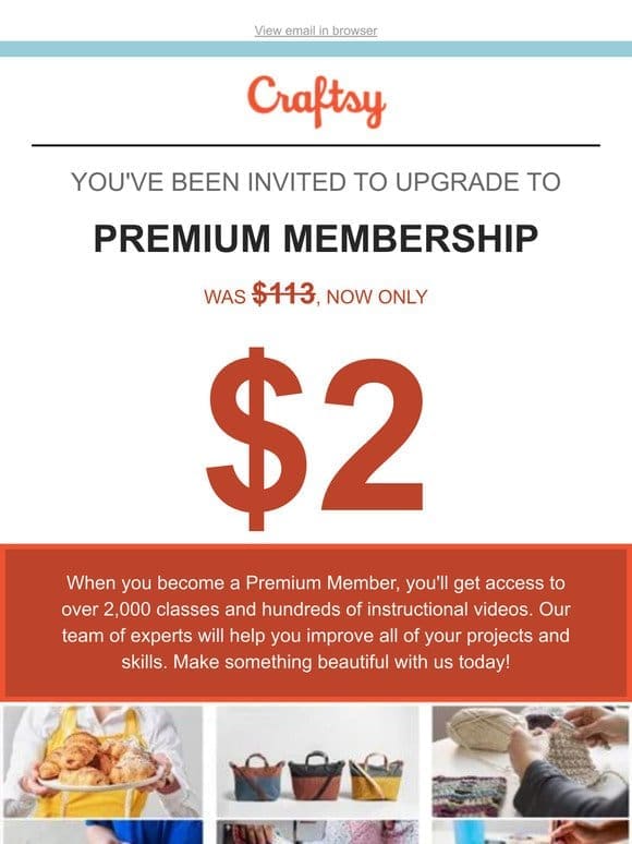 Good News Crafters! A Premium Membership Spot is available.