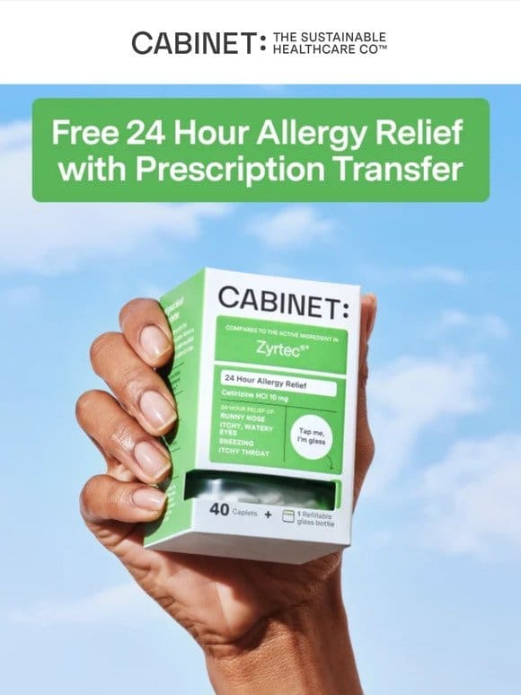 Grab Your Free Bottle of 24hr Allergy & Travel Tin with Any Prescription Order