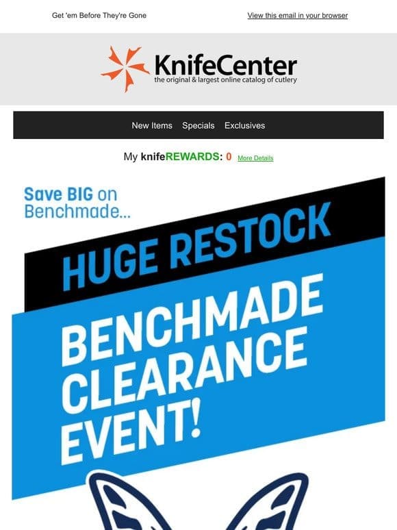 HUGE Benchmade Sale Restock & All SOG On Sale!